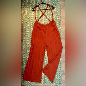 Sozy Women's Terracotta Jumpsuit Pants